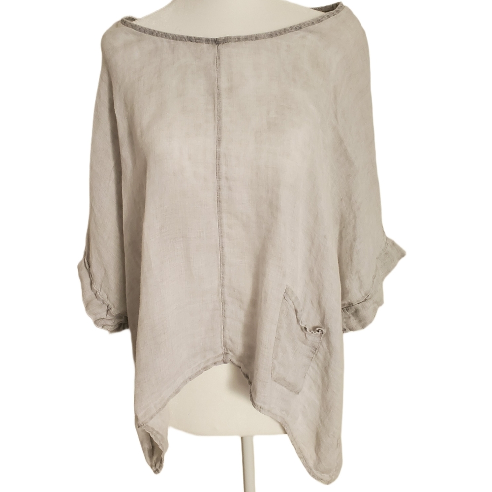 Raw Moda Single Pocket Linen Tunic